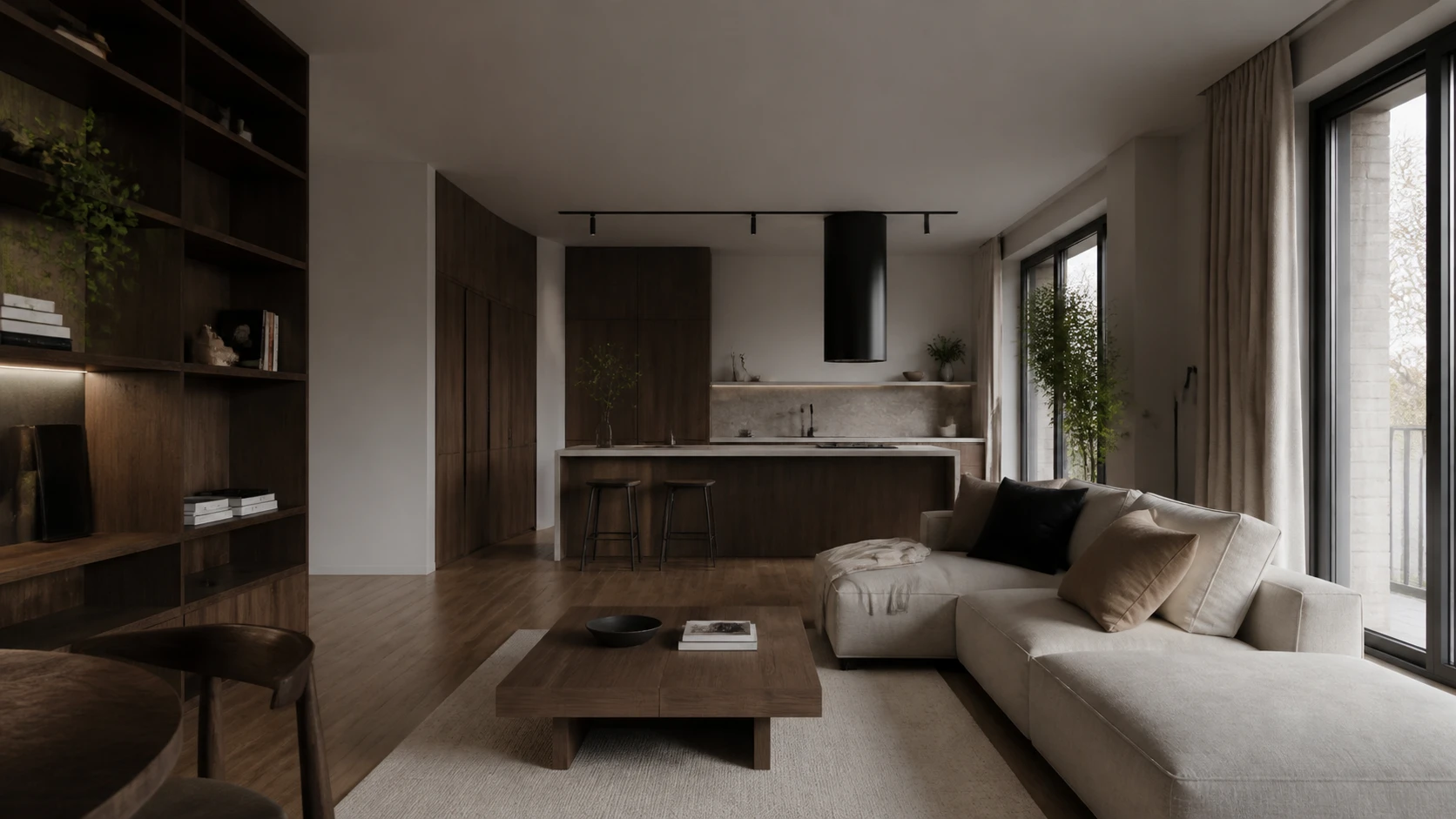 Квартира до 50 м² с единым напольным контуром