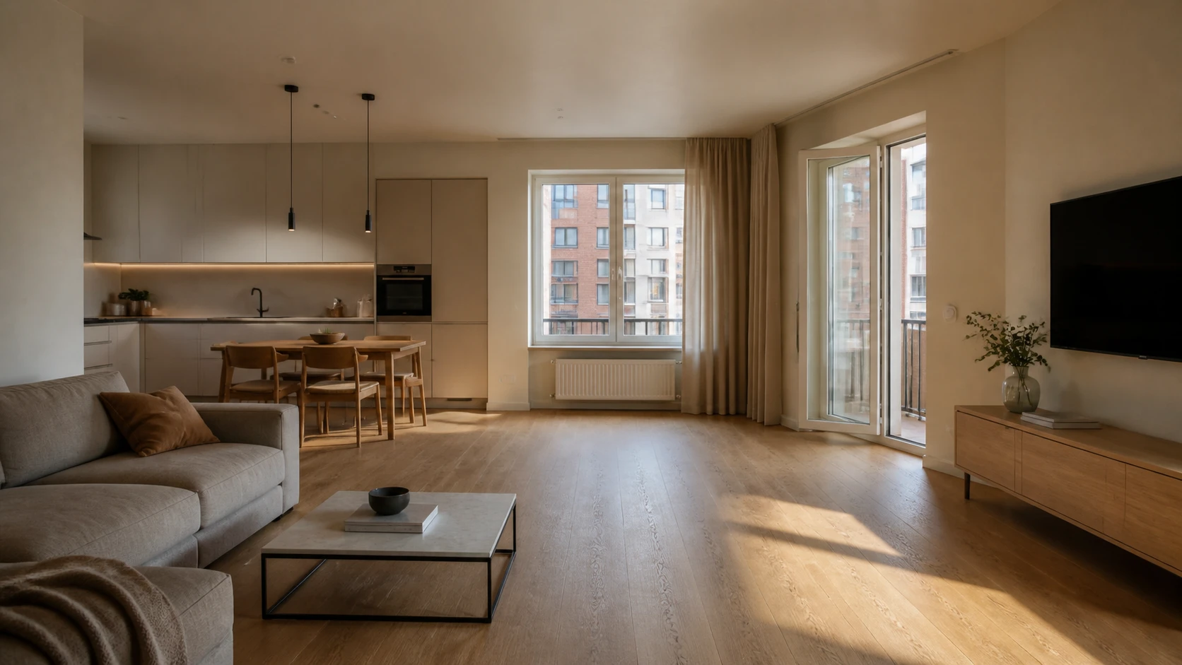 Семейная квартира 70–90 м² с утренним солнцем